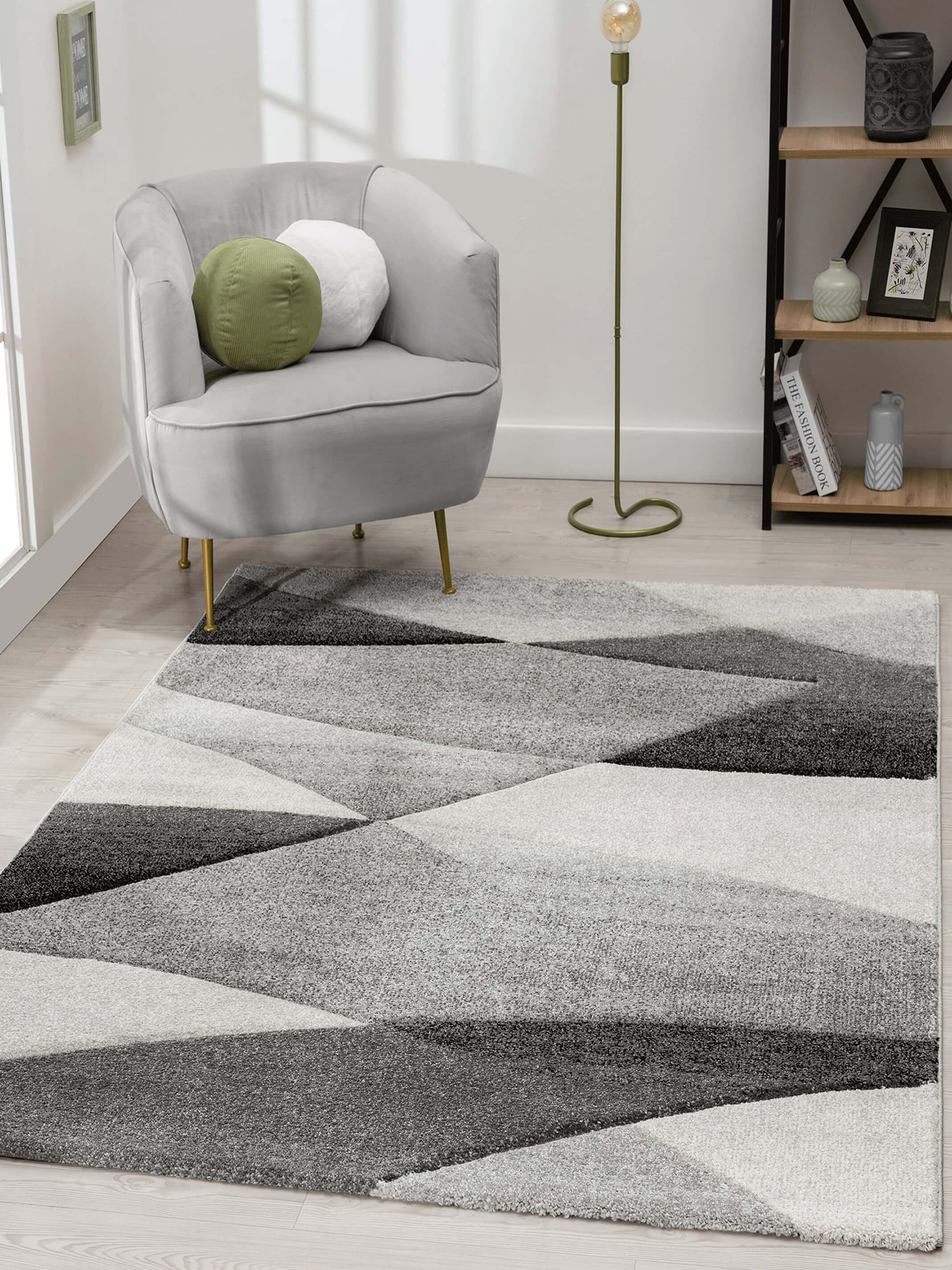 Moderner Teppich 152x229 Cm – Waschbar, Rutschfest, Weich, Mit Lebendigem Druck, Für Wohnzimmer, Schlafzimmer & Kinderzimmer
