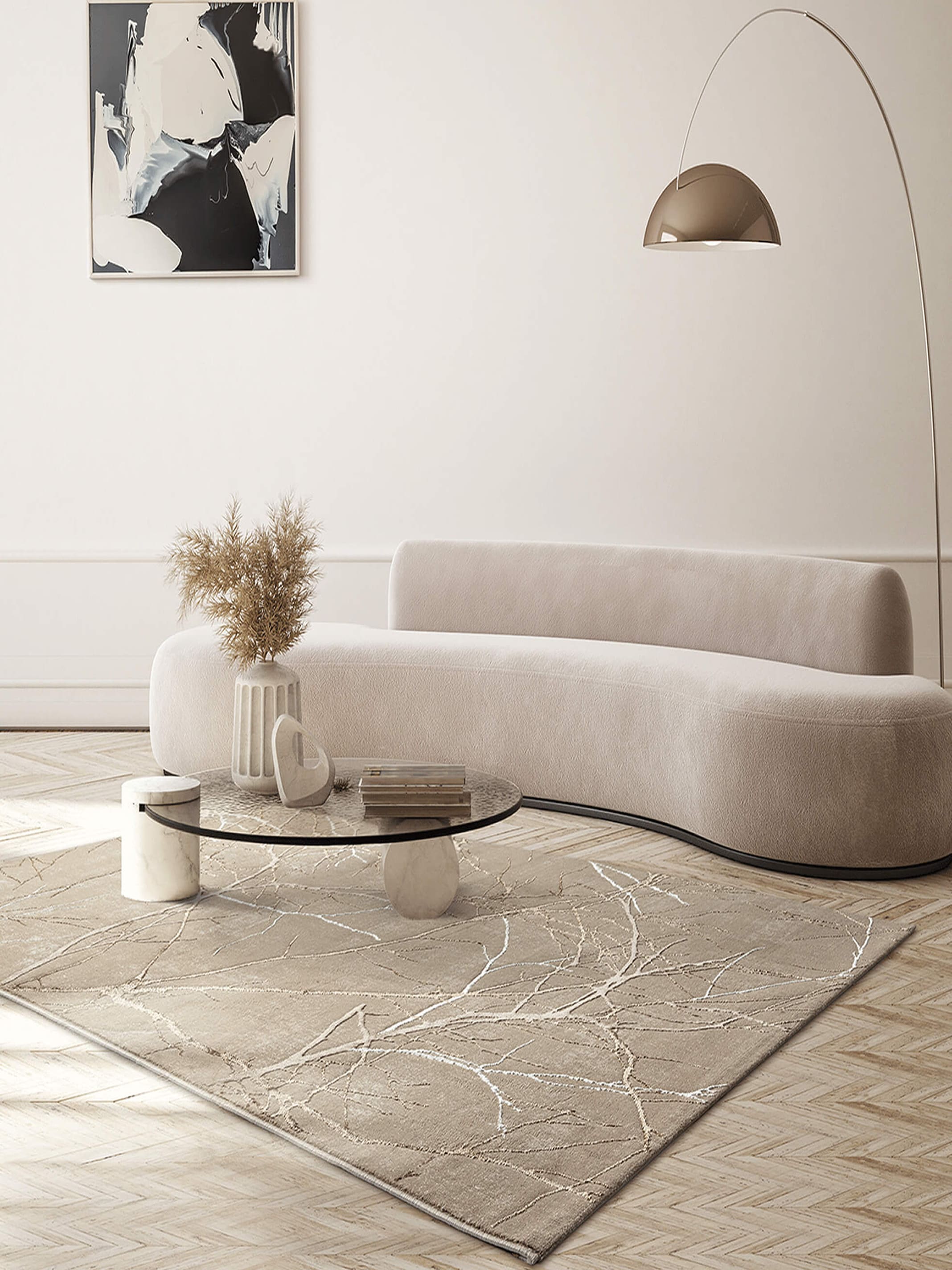 Mila Moderner Teppich fürs Wohnzimmer – Elegant Glänzender Kurzflor, Robust & Pflegeleicht, Oeko-Tex Zertifiziert