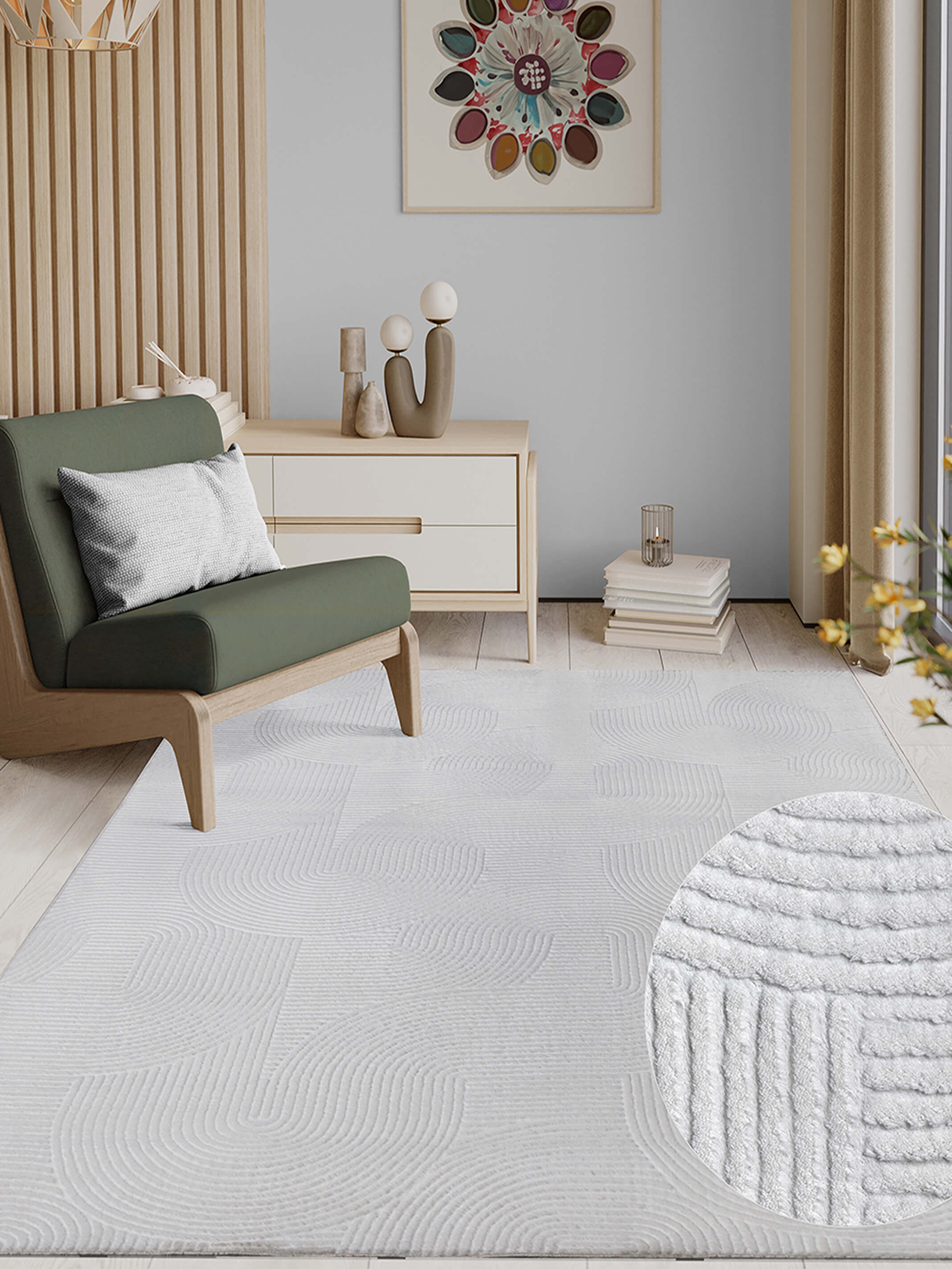 Kurzflor Teppiche - Beige, Grün, Modern & Mehr